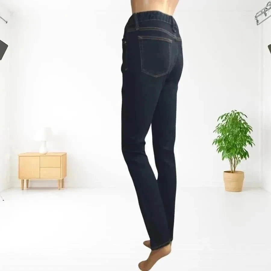 Jean GAP coupe straight fit - taille basse - stretch - neuf - bleu marine – photo 5
